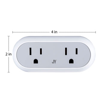 Smart Dual Plug - WiFi Remote App Control for Lights & Appliances; Compatible with Alexa and Google Home Assistant - JONATHAN Y